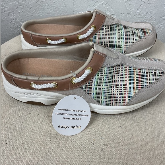 Easy Spirit Travelport Mule Sneaker Sports Clog in Natural Multi Size 6 - Picture 8 of 11